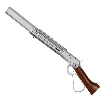 Winchester 1873R M-lok, GNB, dřevo + tlumič - stříbrný                    