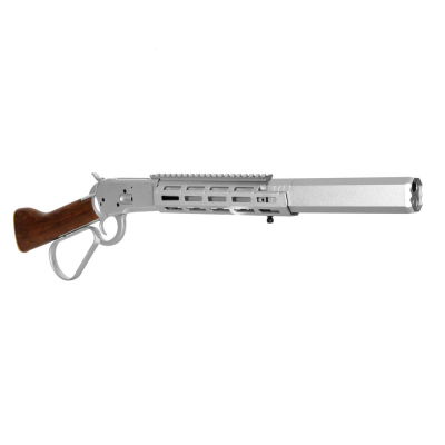                             Winchester 1873R M-lok, GNB, dřevo + tlumič - stříbrný                        