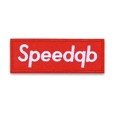 SPEEDQB BOX LOGO PATCH - RED                    