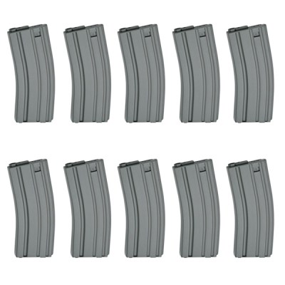 Magazine, AEG M15/M16, 85 rounds, grey - 10pcs                    