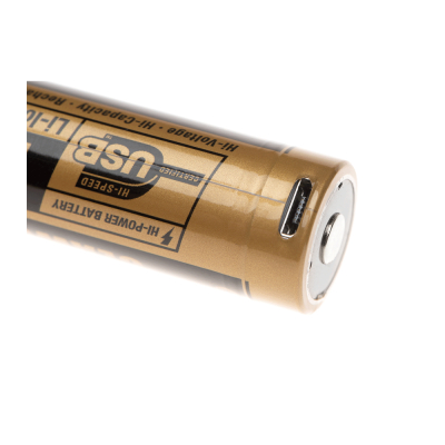                             18650 Battery 3.7V 2600mAh Micro-USB                        