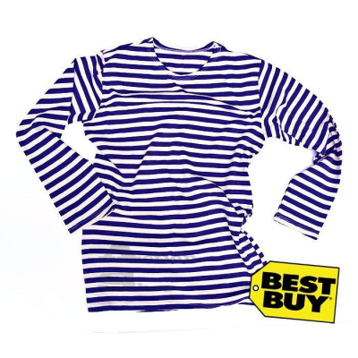 Russian t-shirt marine, long sleeve, winter - Blue                    