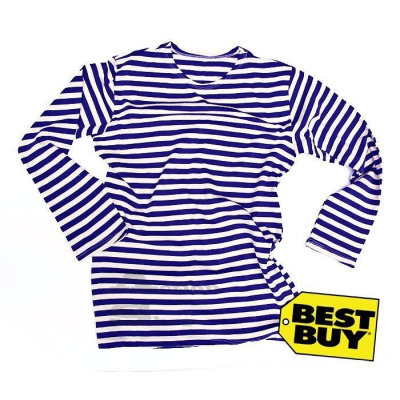 Russian t-shirt marine, long sleeve, winter - Blue                    