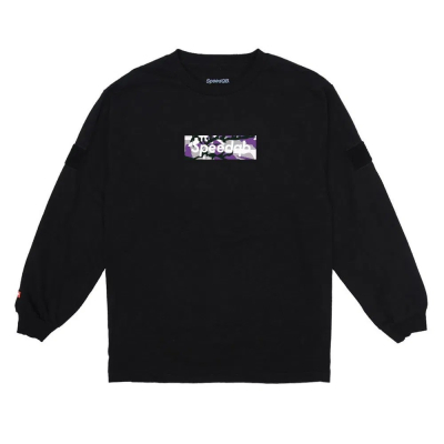 SPEEDQB PURPLE CAMO BOX LOGO LS TEE                    