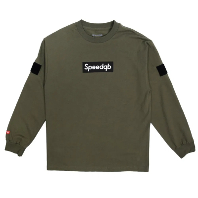                             SpeedQB Box logo T-shirt, Longsleeve - Olive                        
