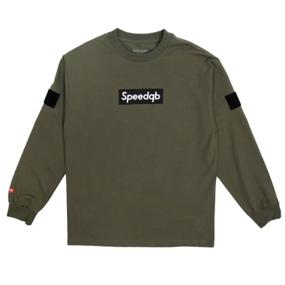                             SpeedQB Tričko Box Logo, dlouhý rukáv - Oliva                        