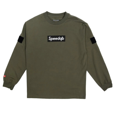                             SpeedQB Tričko Box Logo, dlouhý rukáv - Oliva                        