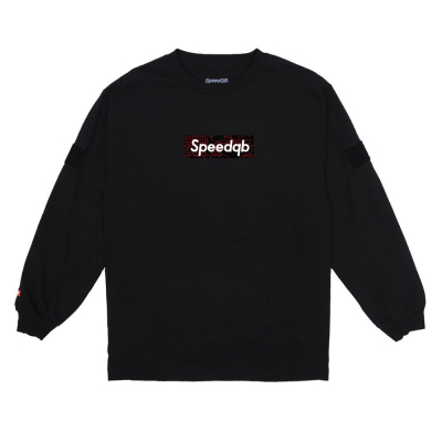 SpeedQB Desert Box T-shirt, Longtsleeve - Black                    
