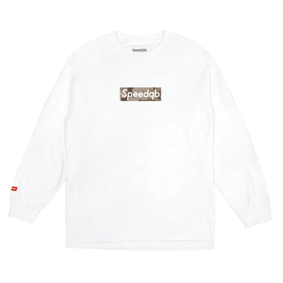 SpeedQB Desert Box T-shirt, Longsleeve - White                    