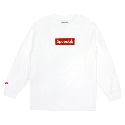 SpeedQB Red Box T-shirt, Longsleeve - White                    