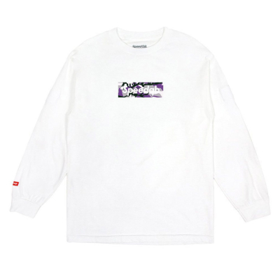 SpeedQB Purple Box T-shirt, Longsleeve - White                    