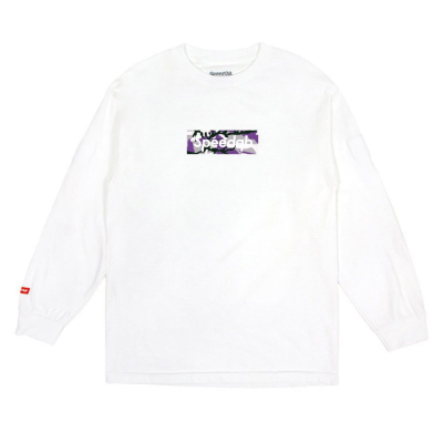 SpeedQB Purple Box T-shirt, Longsleeve - White                    