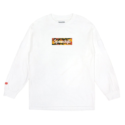 SpeedQB Orange Box T-shirt, Longsleeve - White                    