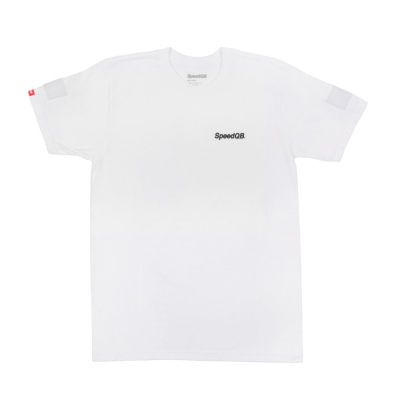 SpeedQB Vertical T-shirt, Shortsleeve - White                    