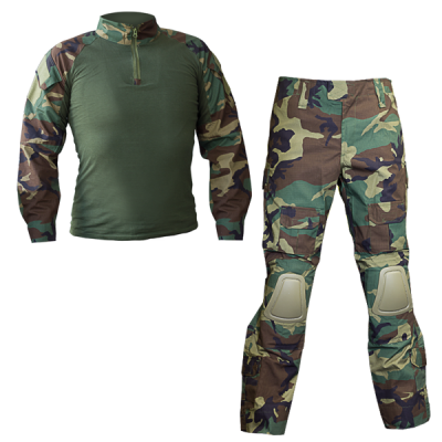                             SA Combat kompletní uniforma s chrániči - Woodland                        
